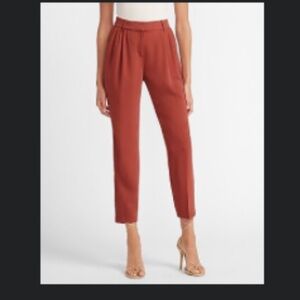Express Women’s 8 Burnt Orange Pants High Waisted Pleated Front Ankle Pants